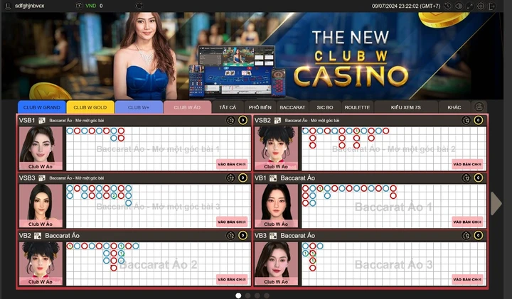 Giới thiệu Club W Casino W88 sảnh cược trực tuyến đẳng cấp quốc tế 5 Review các chuyên mục game trong Club W Casino W88