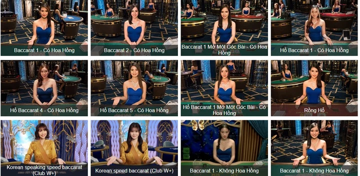 Chọn game Casino, đặt cược và tham gia ván game Club W Casino W88