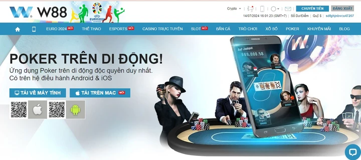 Poker W88 trò chơi cực hot giúp người chơi kiếm tiền tỷ sau một đêm 22 Có ứng dụng độc quyền trên di động Poker W88