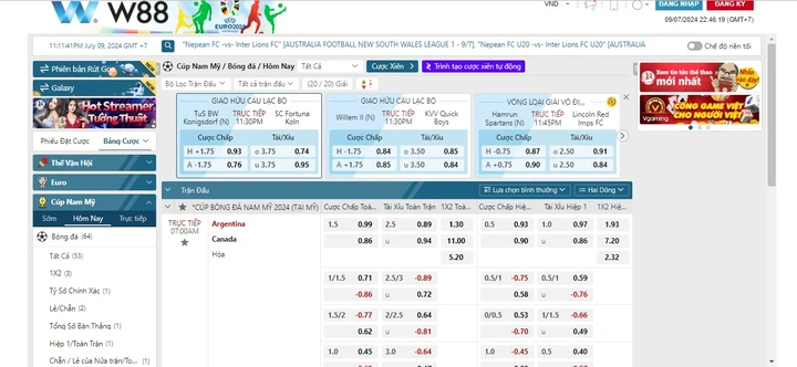 Thể thao SABA W88 nơi hội tụ hàng ngàn trận đấu kịch tính đỉnh cao 10 Tỷ lệ kèo cược cao, hoàn trả hấp dẫn